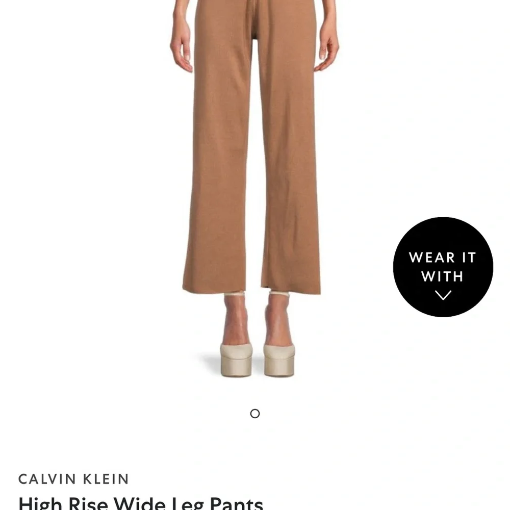 Calvin Klein women’s knit comfy wide leg pants - Picture 8 of 9